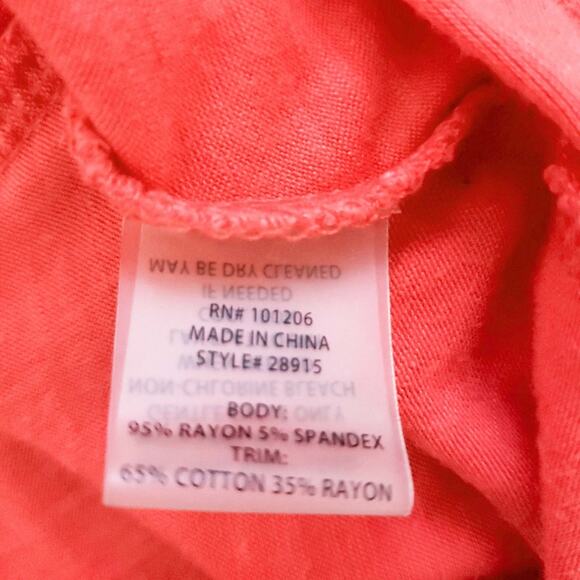 Soft Surroundings Tunic Top Shirt Orange Boho MEDIUM Blouse Coastal Boho - Picture 7 of 7